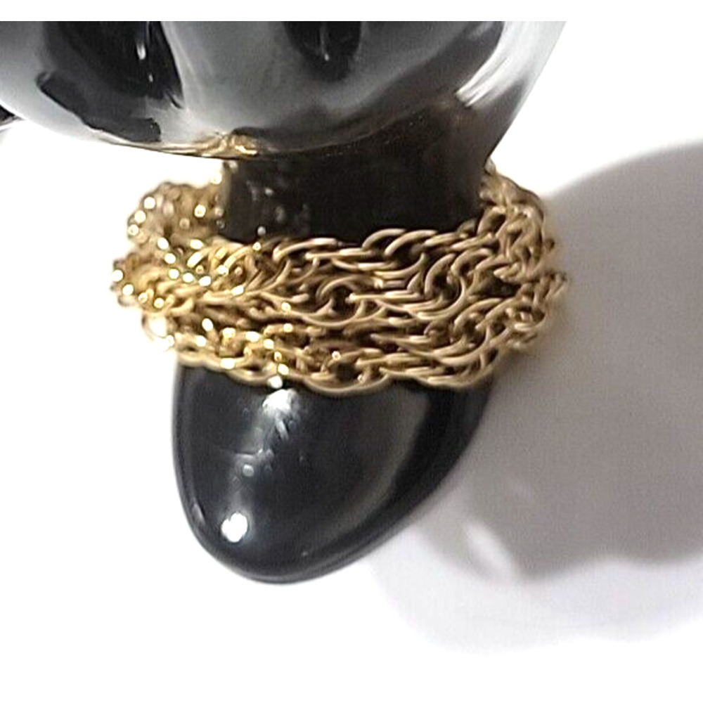 Multi-chain Statement Bracelet Gold-tone‎ 7" Long 5 Strands Contemporary gbr-45